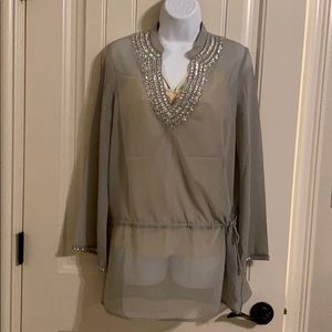 Silver jewelled tunic